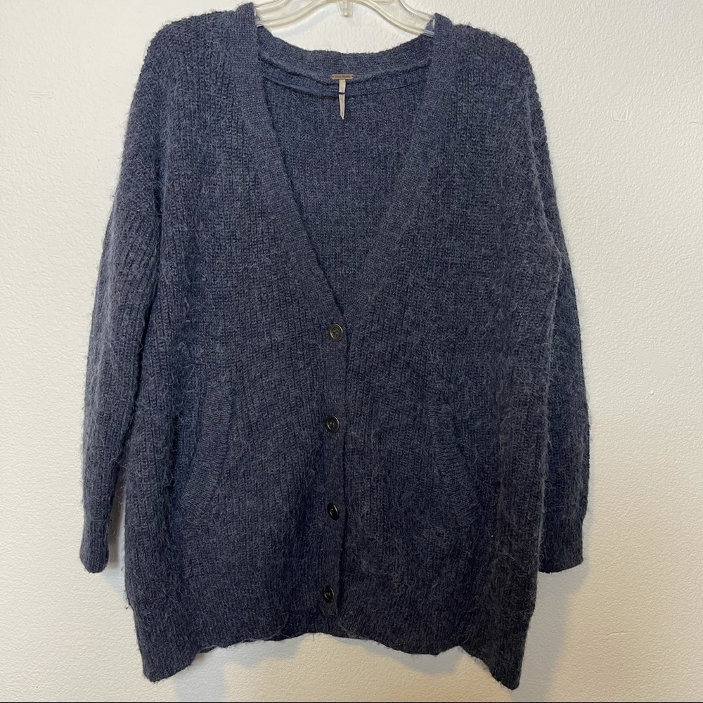 Free People Knitted half button Sweater